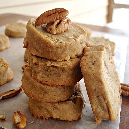 Butter Pecan Shortbread Cookies