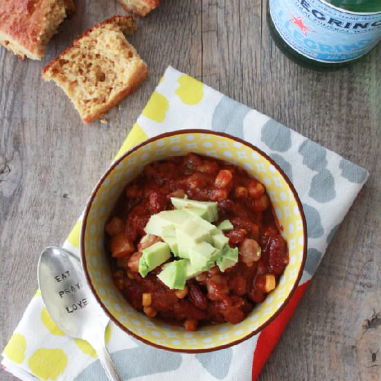 Crock Pot Vegan Veggie Bean Chili