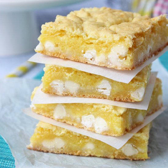 Lemon White Chocolate Gooey Bars