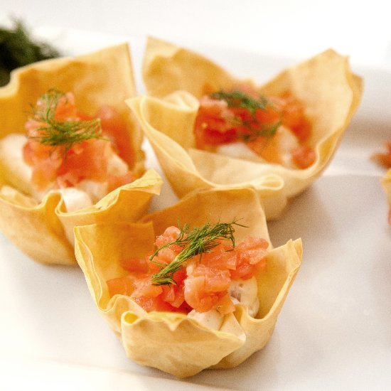 Smoked Salmon Phyllo Bites