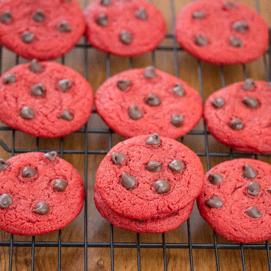 Chewy Red Velvet Cookies