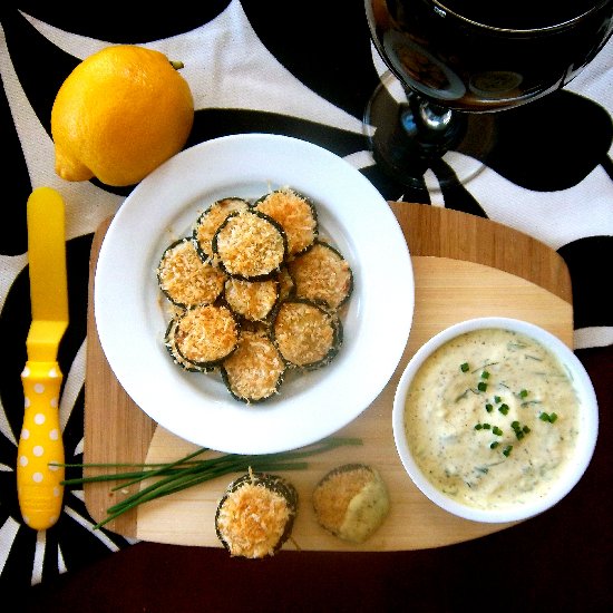 Zucchini Crisps with Lemon Aioli