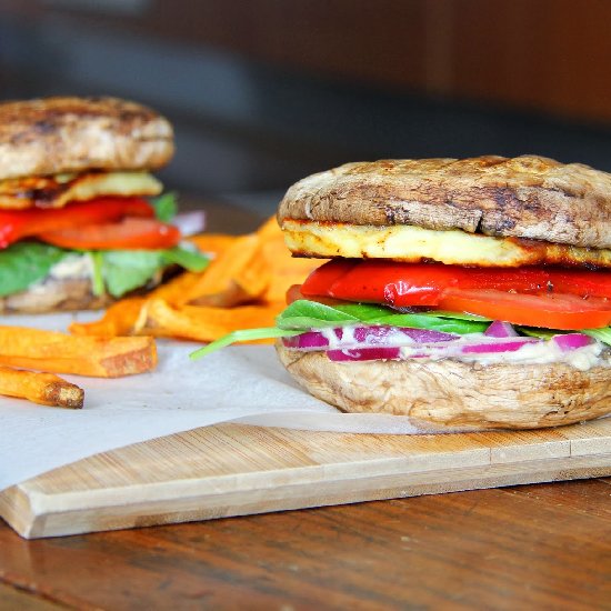 Mushroom ‘bun’ Burgers