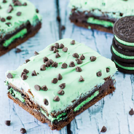 Mint Chocolate Chip Brownies