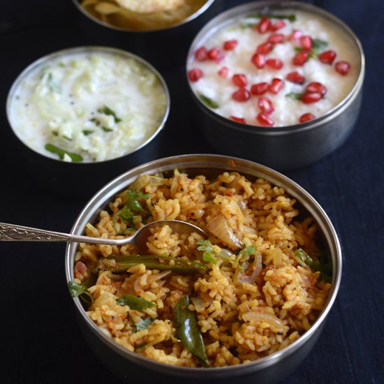 South Indian Variety Rice Lunch