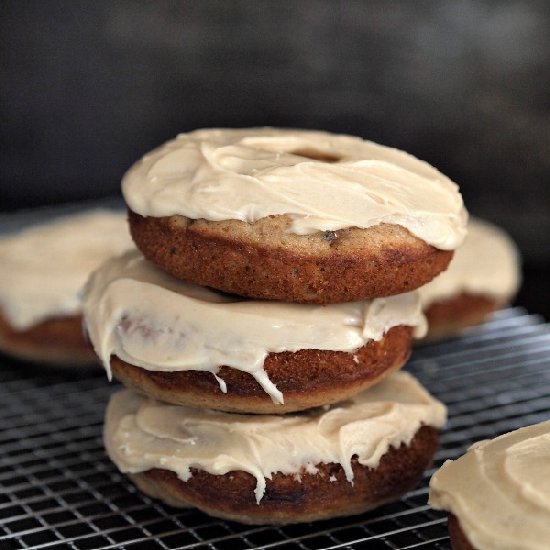 Baked Banana Bread Doughnuts