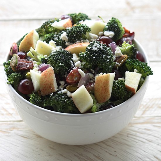 Apple Bacon Pistachio Brocoli Salad