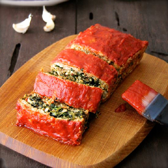 Spinach – Feta Turkey Meat Loaf