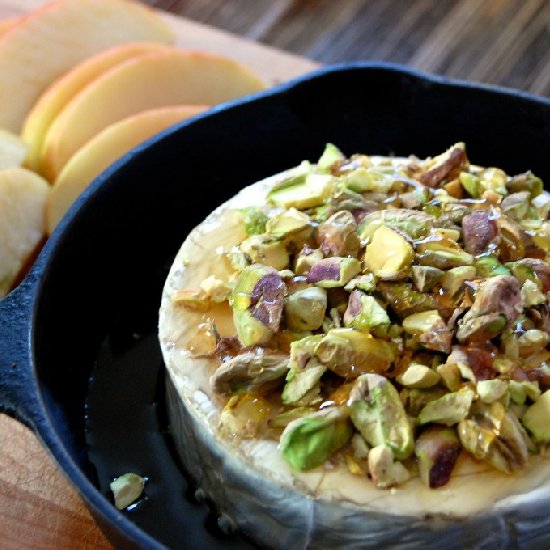 Baked Brie with Honey & Pistachios