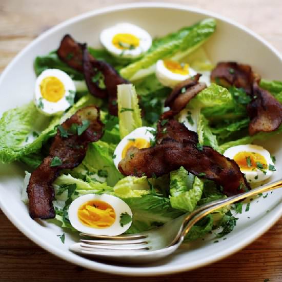 Bacon, Eggs, and Pesto Salad