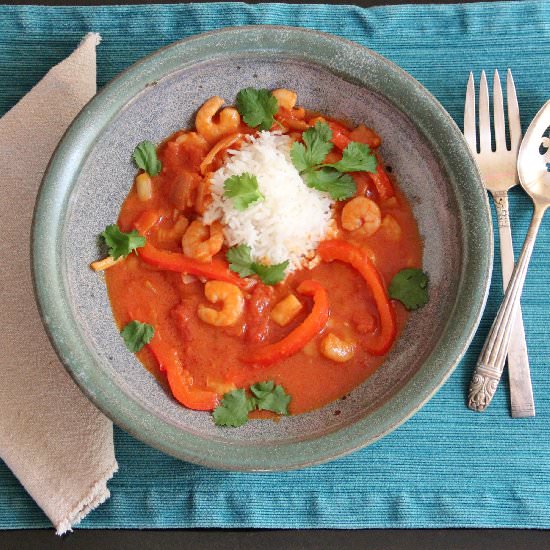 Red Curry with Shrimp & Peppers