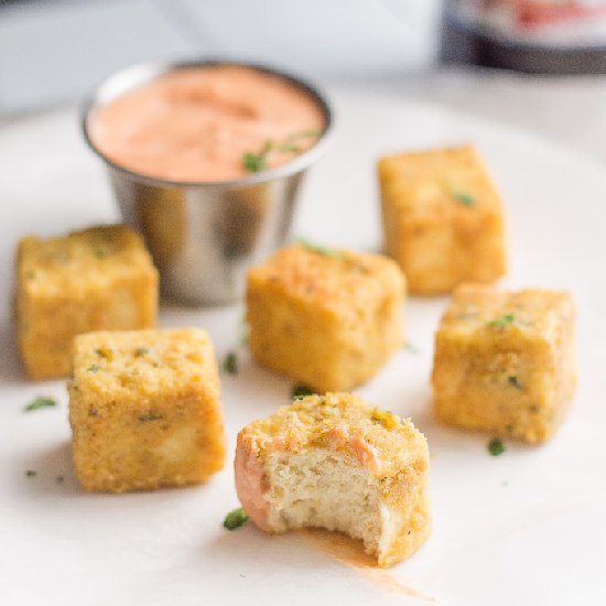 Tofu Chicken Nuggets +Sriracha Mayo