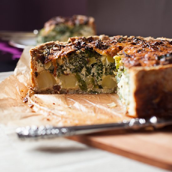 Potato, Kale & Leek Quiche