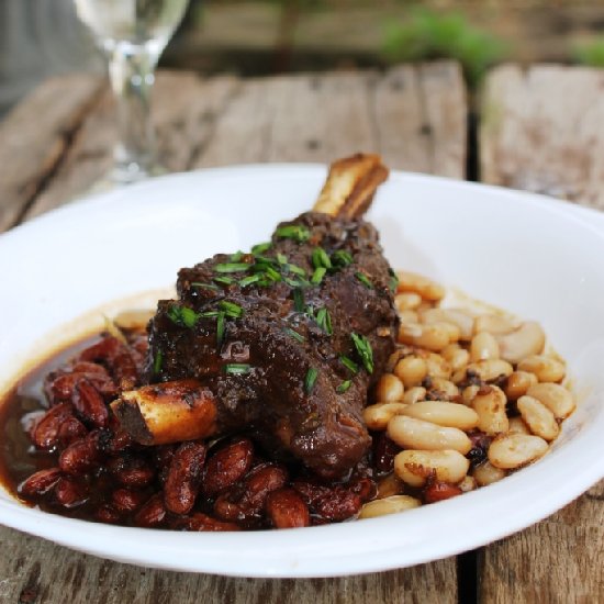 Braised Lamb Shank with Baked Bean