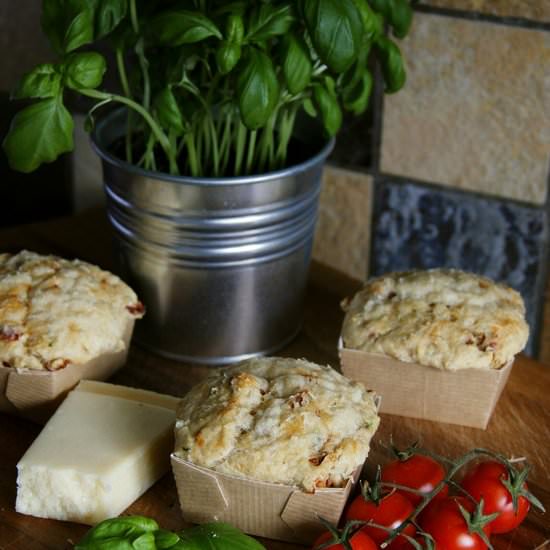 Tomato, Basil and Parmesan Muffins