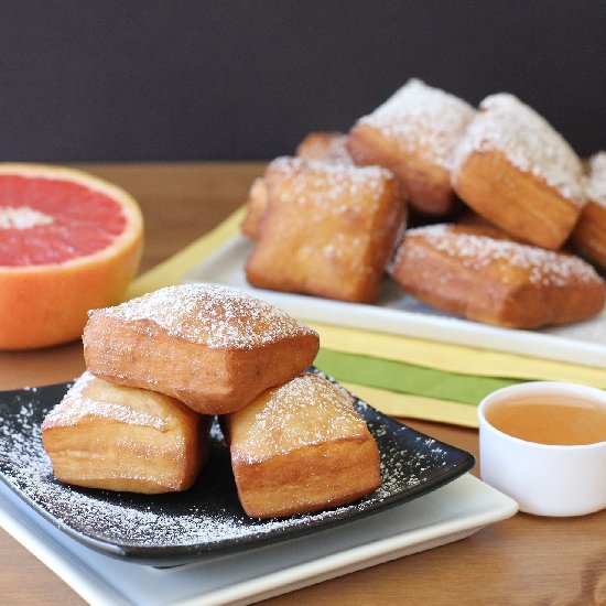 Beignets with Red Grapefruit