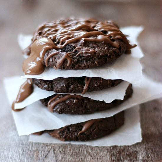 Triple Chocolate Applesauce Cookies