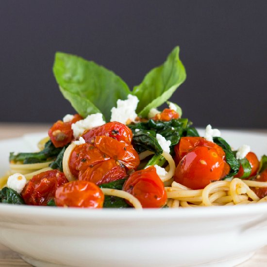 Tomato, Basil, and Spinach Pasta