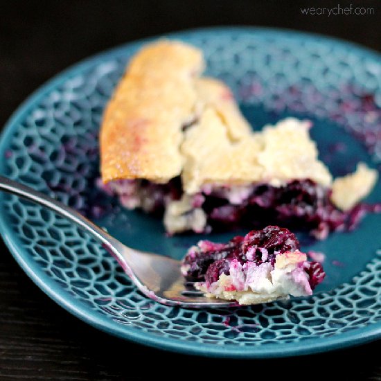 Blueberry Pie with Cream Cheese