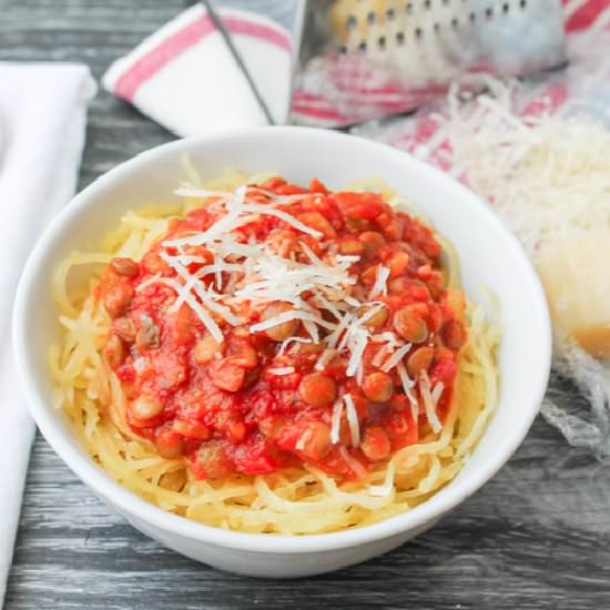 Lentil Marinara & Spaghetti Squash