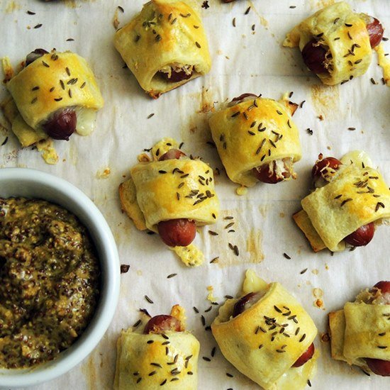 Mini Reuben Pigs in Blankets