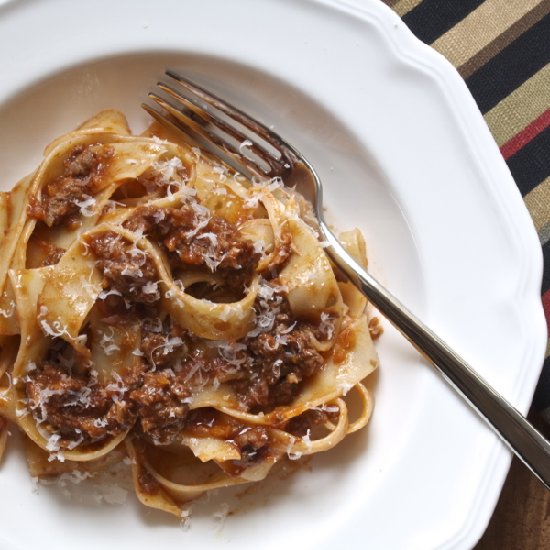 Pappardelle with Meat Sauce