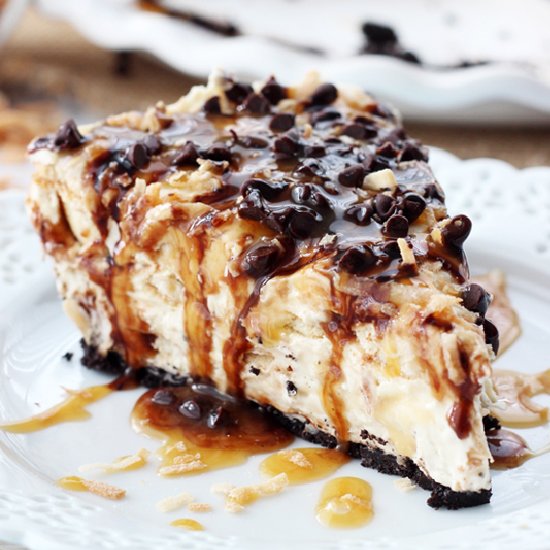 No Bake Samoa Cheesecake