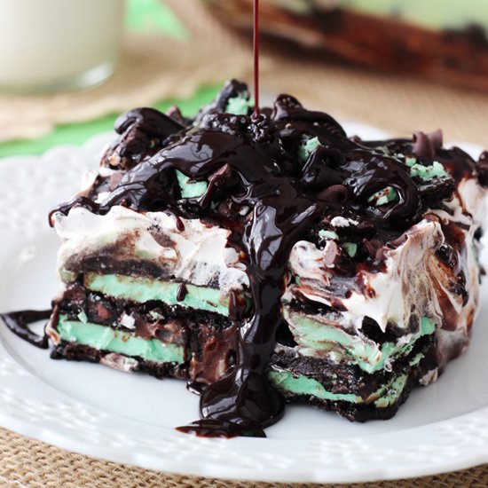 Mint Oreo Icebox Cake