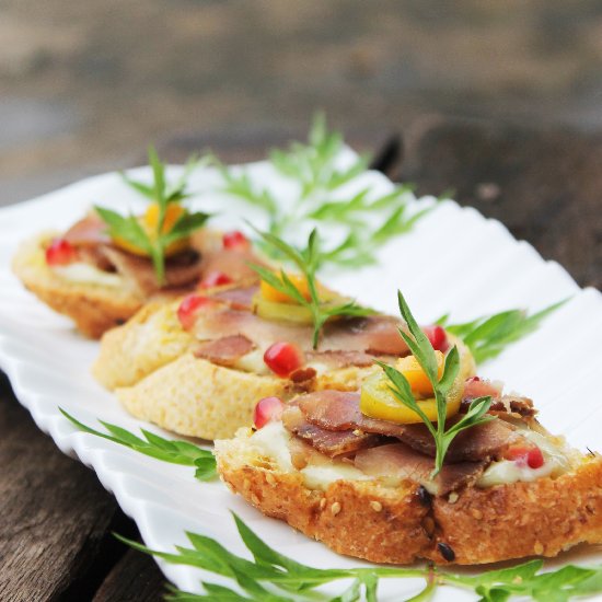 Venison Bresaola Bruschetta