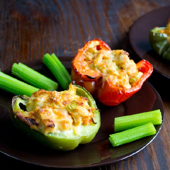 Buffalo Chicken Stuffed Peppers