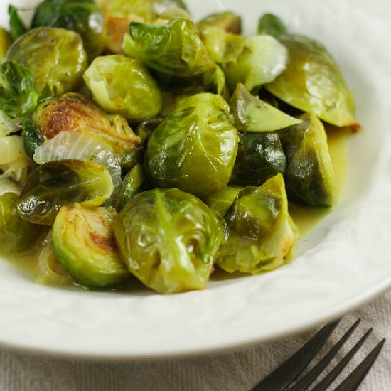 Dijon Braised Brussels Sprouts