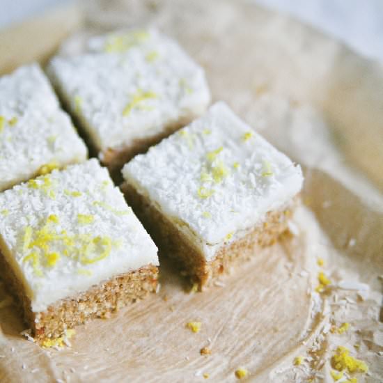 No-Bake, Raw Coconut Lemon Bars