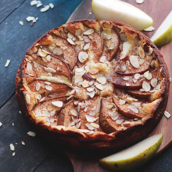 Pear Almond Cheesecake Torte