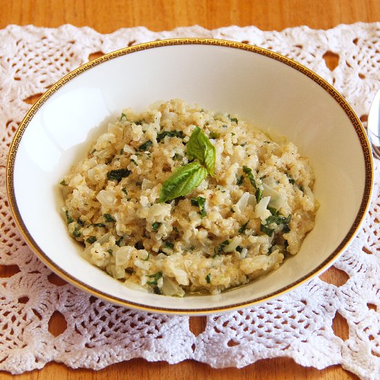 Creamy Quinoa and Spinach Risotto