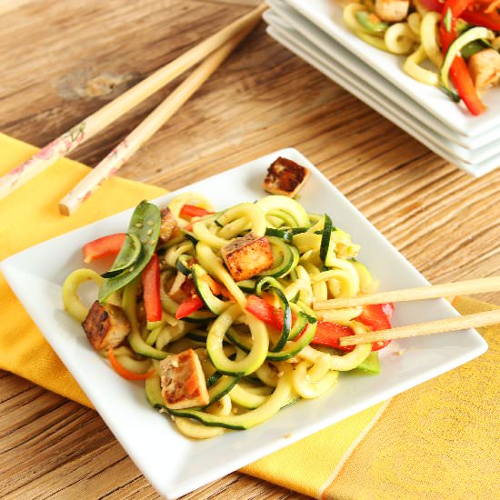 Asian Zucchini Noodle Salad