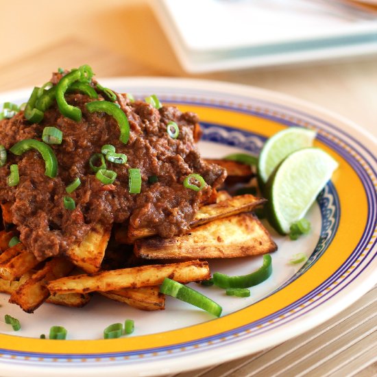 Chili Topped Parsnip Wedges