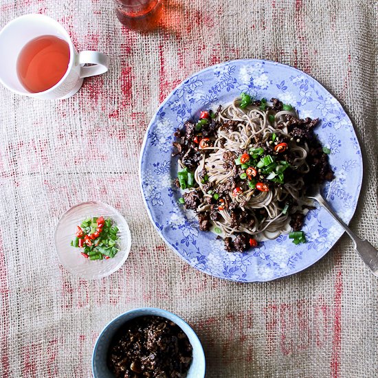 Soy Beef Soba Noodles