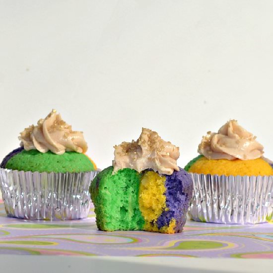 Mardi Gras Cupcakes