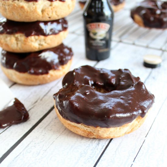 Irish Cream Chocolate Glazed Donuts