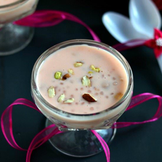 Rose Flavored Sago Payasam