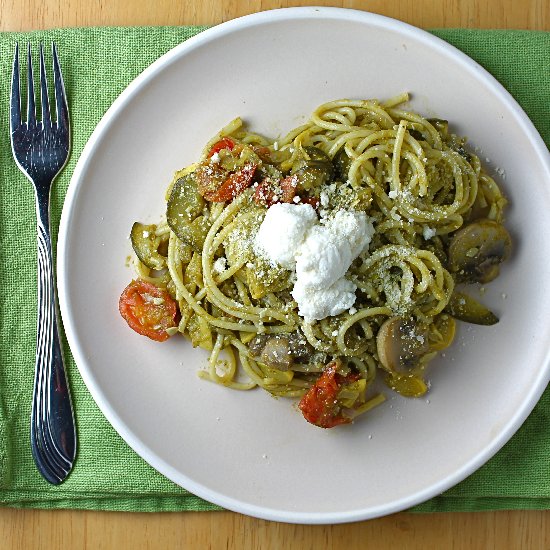 Veggie Pesto Pasta