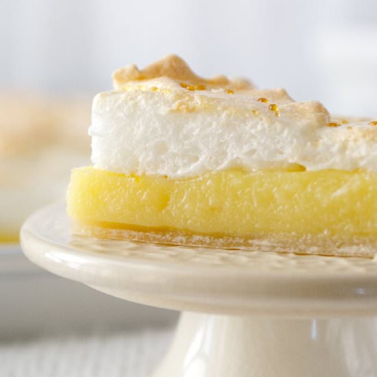 Meyer Lemon Meringue Slab Pie