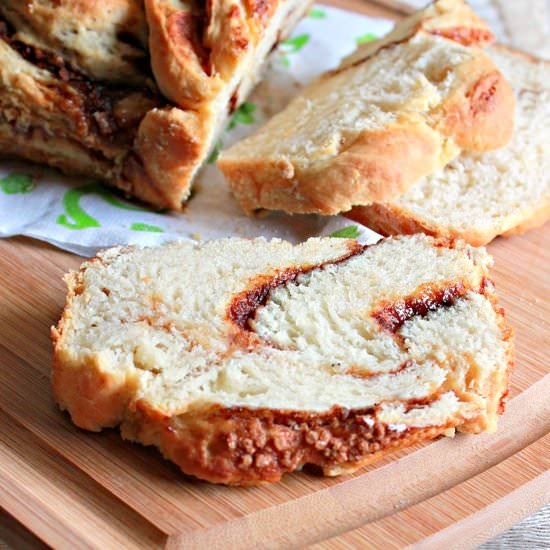 Eggless Cinnamon Swirl Brioche