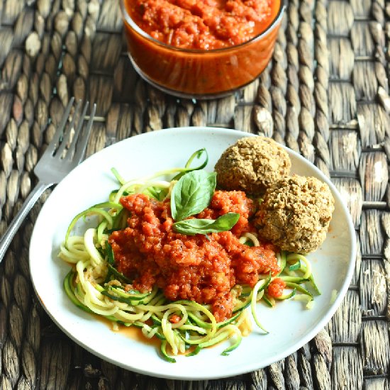 Veggie Bean Balls with Marinara