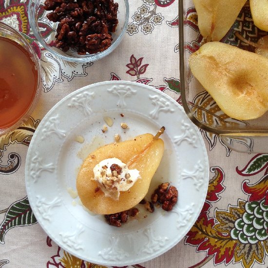 Honey GlazedPoached Pears