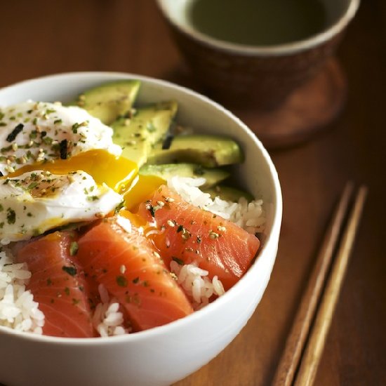 Salmon Sashimi Rice Bowl