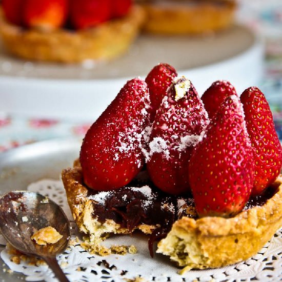 Strawberry & Chocolate Tart