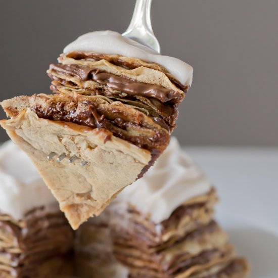 Vegan crepe cake