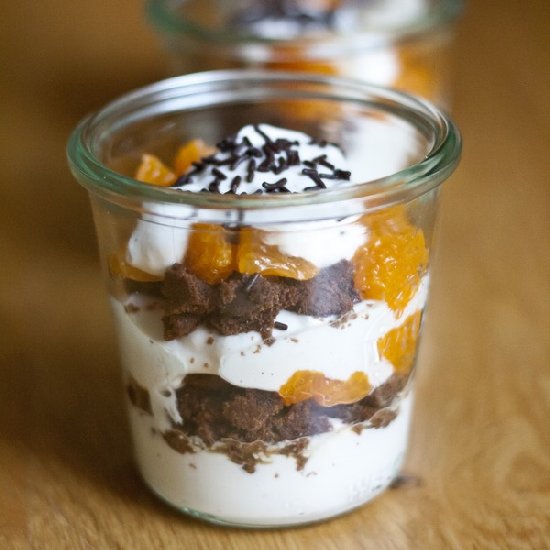 Mandarin and Cookie Yogurt Parfait