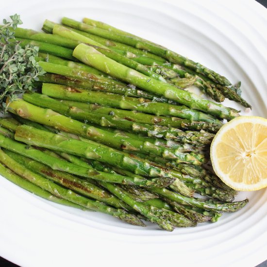 Asparagus with Shallot Thyme Butter